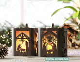 Nativity Scene Candle Holder, Baby Jesus Lantern, Traditional Tea Light Holder Laser Cut Digital Download |#U461| VectorPort