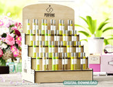 Perfume Sample Organizer, Essential Oil Storage Rack, Display Stand, Pefume Holder Laser Cut 44 Bottles Digital Download |#U465| VectorPort