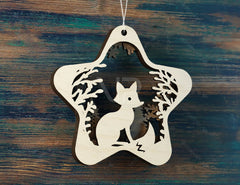 Star Shape Christmas Hanging Bauble, Laser Cut Tree Ornament, New Year Christmas Ball Ornament SVG Digital Download |#U471| VectorPort