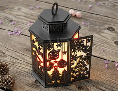 Christmas Candle Holder, Festive Lantern, Holiday Tea Light, New Year Themed Laser Cut Digital Download SVG |#U476| VectorPort