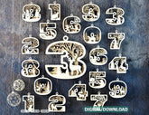 Numbered Magic: Festive Number Ornaments Decorations for New Year – Hanging & Standing Numbers Laser Cut Digital Download |#U478| VectorPort
