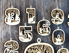Numbered Magic: Festive Number Ornaments Decorations for New Year – Hanging & Standing Numbers Laser Cut Digital Download |#U478|