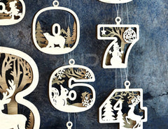 Numbered Magic: Festive Number Ornaments Decorations for New Year – Hanging & Standing Numbers Laser Cut Digital Download |#U478|