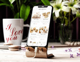 Modern Minimalist Phone Stand - Laser Cut Wooden Mobile Holder, Engraved Cell Phone Holder Digital Download SVG |#U486| VectorPort
