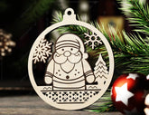 Christmas Hanging Bauble, Laser Cut Tree Ornament, New Year Christmas Ball Ornament Laser Cut SVG Digital Download |#U500| VectorPort