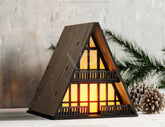 Charming A-Frame Tent Lantern - Miniature House Laser Cutting Candle Holder Digital Download |#U510| VectorPort