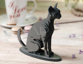 Cat Standing 3D: Laser Cut Wooden Cat Tabletop Multilayer Décor SVG Digital Download |#U521| VectorPort