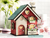 Share the Love: Miniature Love Theme Village Garden House - Village with Landscape & Flowers Valentine’s Day Gift Laser Cutting Digital Download |#U527| VectorPort