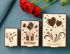 Wooden Keepsake Box – Custom Engraved Laser-Cut Gift Case Card Holder Favor Box Valentine's Day, Birthday Digital Download |#U538|
