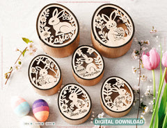 Easter Elegance: Laser Cut Egg Shaped Wooden Gift Box for Stylish Holiday Gifting and Decor DIY Digital Download |#U539|