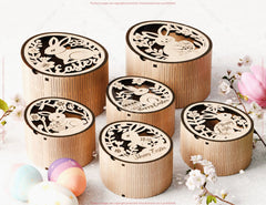 Easter Elegance: Laser Cut Egg Shaped Wooden Gift Box for Stylish Holiday Gifting and Decor DIY Digital Download |#U539| VectorPort