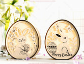 Easter Box: Laser Cut Egg Shaped Wooden Gift Box for Stylish Holiday Gifting and Decor DIY, Easter Candle Holder Digital Download |#U541|