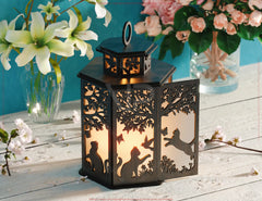 Mystical Cat Silhouette Lantern: Laser-Cut Tealight Holder – Magical Nightlight for Cozy Spaces Digital Download |#U547|