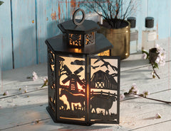 Farmyard Friends Lantern: Laser-Cut Tealight Holder – Rustic Nightlight for Cozy Barnyard Vibes Digital Download |#U549|