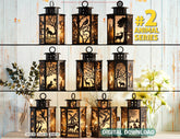 Wildlife Lantern Collection - Nature-Inspired Lamp Series #2 Laser Cut Tealight Candle Holder Digital Download |#U552| VectorPort