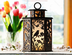 Spring Garden Serenity: Laser-Cut Floral Design with Bird and Butterflies – Minimalistic Home Décor, Elegant Vector for Laser Cutting, Digital Download |#U555| VectorPort