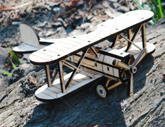 3D Retro Biplane Aircraft Vintage Airplane Laser Cutting Digital Download |#U562|