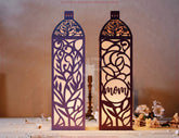 Papercut Elegant Mother's Day Lantern – A Heartfelt Tribute in Light Blossoms & Heart Scene Laser Cutting Digital Download |#U563| VectorPort