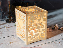 Elegant Mother's Day Laser-Cut Lantern – A Heartfelt Tribute in Light Blossoms & Heart Scene Laser Cutting Digital Download |#U564| VectorPort