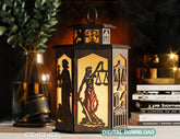 Lawyer Gift Desk Lamp - Lamp with Scales, Gavel & Law Symbols Legal Theme Lantern Digital Download |#U565|