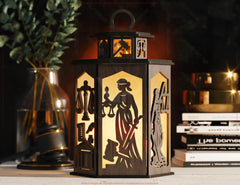 Lawyer Gift Desk Lamp - Lamp with Scales, Gavel & Law Symbols Legal Theme Lantern Digital Download |#U565|