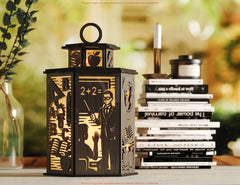 Teacher Theme Laser Cut Table Lamp with Apple, Books, Pencil, Blackboard, Gift for Educators Digital Download |#U567|