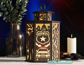 Police Theme Laser Cut Table Lamp with Badge, Handcuffs, Siren, Uniform, Gift for Law Enforcement, Police Car Digital Download |#U568| VectorPort