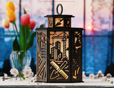 Architect Theme Laser Cut Table Lamp with Tools, Blueprints, Cranes, Buildings, Gift for Architecture Lovers, Engineer |Digital Download |#U570| VectorPort