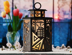 Architect Theme Laser Cut Table Lamp with Tools, Blueprints, Cranes, Buildings, Gift for Architecture Lovers, Engineer |Digital Download |#U570|