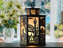 Sydney Laser Cut Table Lamp Panels – Opera House, Harbour Bridge & Koala Australia Cityscape Light Box SVG Digital Download |#U575| VectorPort