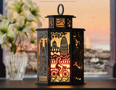 Barcelona Laser Cut Table Lamp – Sagrada Família, Gaudí, Spanish Architecture SVG Digital Download |#U578|