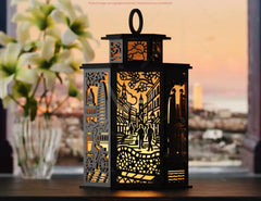 Barcelona Laser Cut Table Lamp – Sagrada Família, Gaudí, Spanish Architecture SVG Digital Download |#U578|