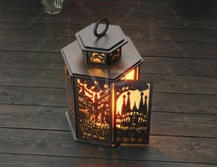 Barcelona Laser Cut Table Lamp – Sagrada Família, Gaudí, Spanish Architecture SVG Digital Download |#U578|