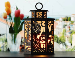 Istanbul Laser Cut Table Lamp – Landmarks Laser Cut – Hagia Sophia, Maiden’s Tower, Cityscape Decor SVG Digital Download |#U580|