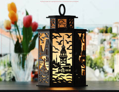 Istanbul Laser Cut Table Lamp – Landmarks Laser Cut – Hagia Sophia, Maiden’s Tower, Cityscape Decor SVG Digital Download |#U580| VectorPort