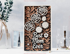 Mother's Day Layered Flower Bouquet 3D Laser Cut Sign Floral Gift for Mom Mother's Day Wall Art SVG Digital Download |#U583| VectorPort