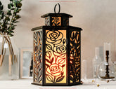 Floral Laser Cut Lamp – Flower Lantern Tea Light Candle Holder Design for Mother’s Day Gift SVG Digital Download |#U584|