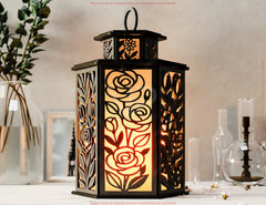 Floral Laser Cut Lamp – Flower Lantern Tea Light Candle Holder Design for Mother’s Day Gift SVG Digital Download |#U584| VectorPort