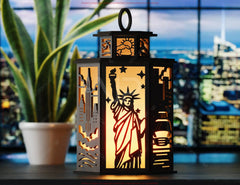World Cities Laser Cut Table Lamp Panels Bundle – Skyline Lantern SVGs of New York, Paris, London & More Digital Download |#U590|