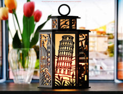 World Cities Laser Cut Table Lamp Panels Bundle – Skyline Lantern SVGs of New York, Paris, London & More Digital Download |#U590|