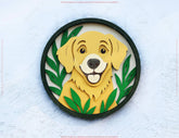 Cat and Dog Layered Design | Round 3D Animal SVG | Laser Cut Shadow Box Digital Download |#U595| VectorPort