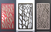 Tree Ornaments for decorative partitions panel screen CNC Laser Cutting File | SVG, DXF, AI |#C006| VectorPort