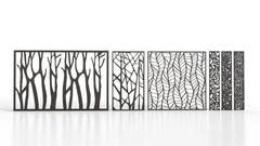 Tree Ornaments for decorative partitions panel screen CNC Laser Cutting File | SVG, DXF, AI |#C006|