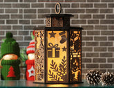 Christmas Lantern Candle Holder, Festive Lantern, Holiday Tea Light, New Year Themed Laser Cut Digital Download |#U604| VectorPort