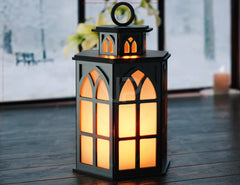 Cathedral Lantern SVG – Laser Cut Hexagon Lamp, Gothic Window Candle Holder, 3D Light Box File, Elegant Church Decor Digital Download |#U619|