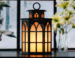 Cathedral Lantern SVG – Laser Cut Hexagon Lamp, Gothic Window Candle Holder, 3D Light Box File, Elegant Church Decor Digital Download |#U619|