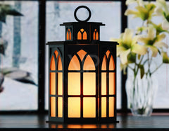 Cathedral Lantern SVG – Laser Cut Hexagon Lamp, Gothic Window Candle Holder, 3D Light Box File, Elegant Church Decor Digital Download |#U619| VectorPort