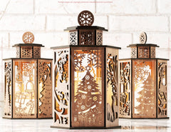 Christmas Candle Holder Bundle Nativity Lantern Holy Night Laser Cut Lamp Files 10 Festive Designs Digital Download |#U621|