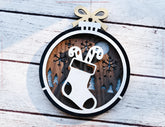 New Year 3D Christmas Ornament Bundle | Laser Cut Snowy Scene Holiday Tree Hanging Baubles | Digital Download |#U628|