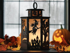 Halloween Ghost Lantern – Haunted Scene Spooky Bats Candle Holder Digital Download |#U630|